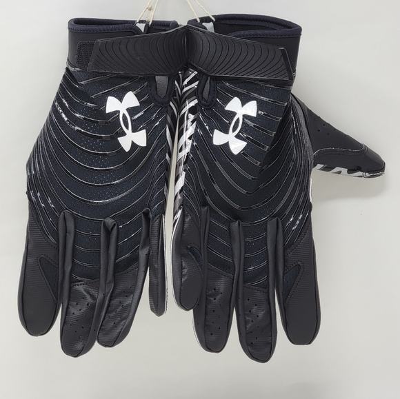 Under Armour Spotlight Receiver Black Football Gloves Men's Size 3XL New - Picture 3 of 4